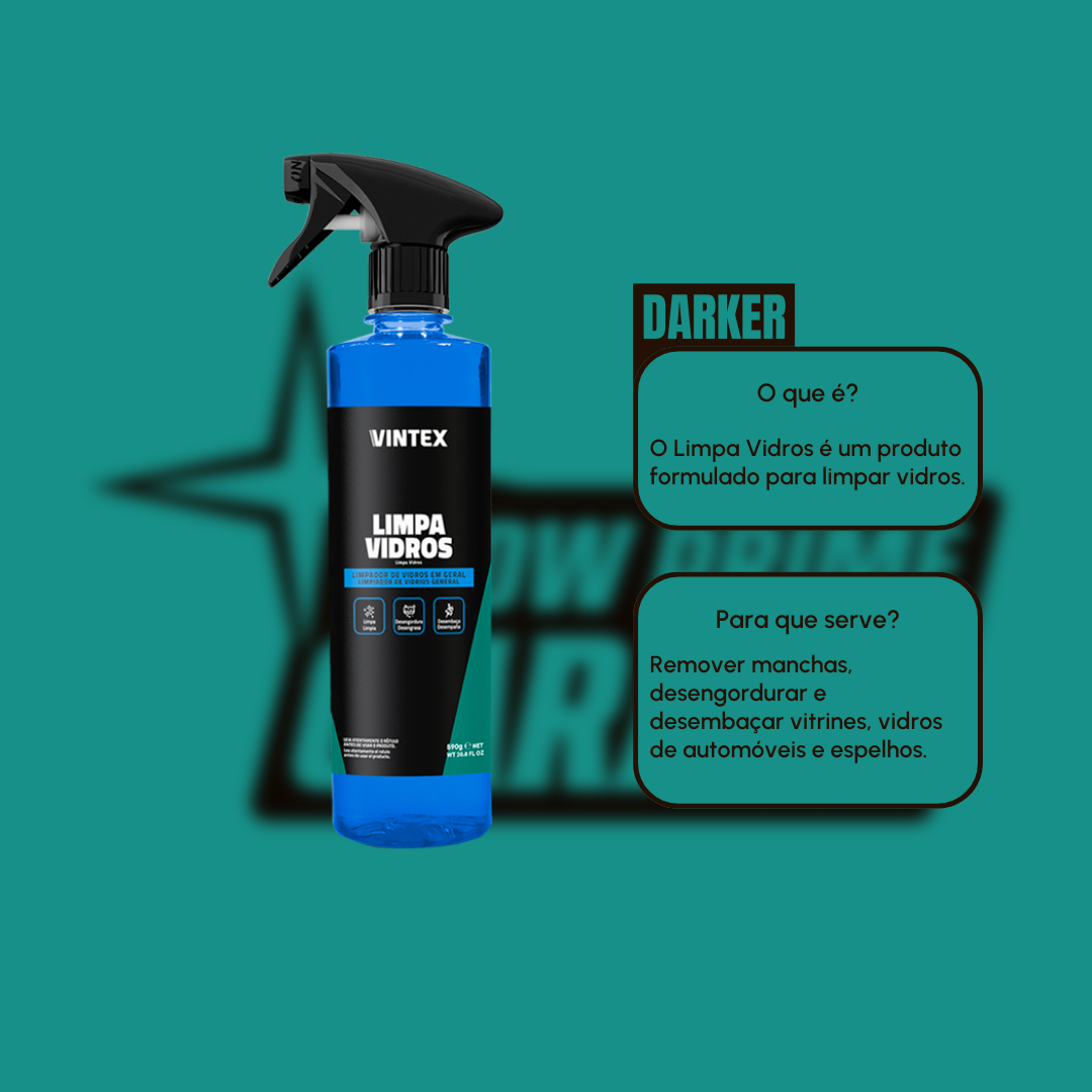 Kit Limpa Vidros Profissional – Vintex + Vonixx Prizm
